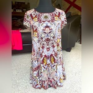 Urban Outfitters Dress- Maroon, lilac, and white with hints of yellow